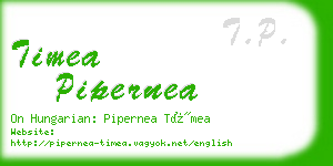 timea pipernea business card